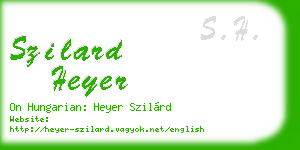 szilard heyer business card